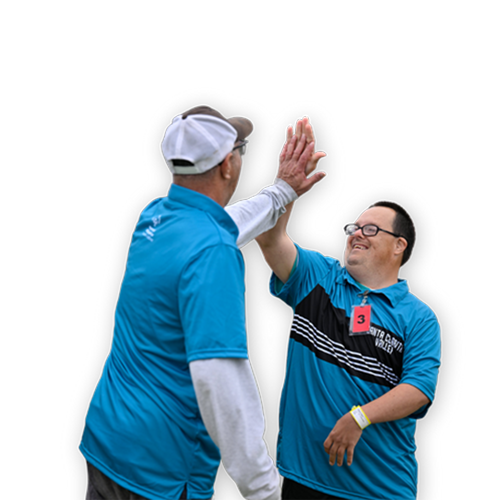 Athlete and Coach High-Fiving