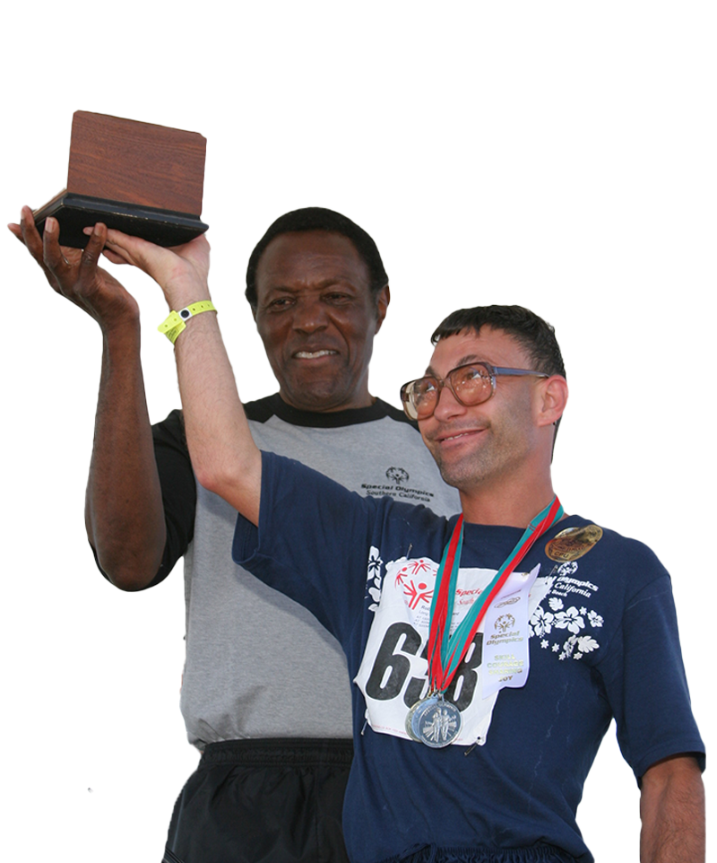 Rafer Johnson athlete trophy